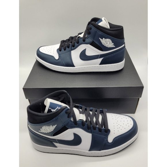 Air Jordan 1 Mid 'Armory Navy' 554724-411 - Picture 3 of 8